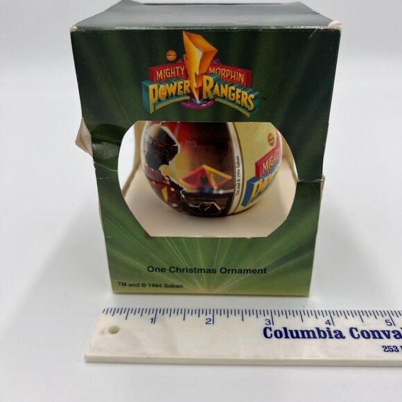Mighty Morphin Power Rangers 1994 Christmas Ornament Saban In Box Vintage 2.5" - Picture 6 of 6
